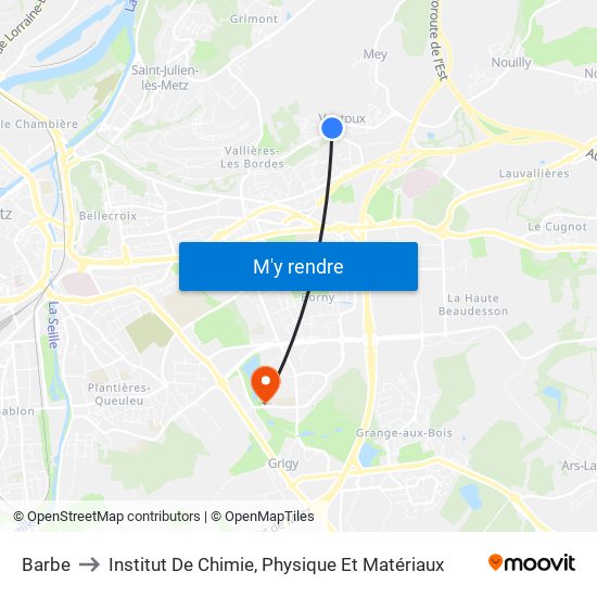 Barbe to Institut De Chimie, Physique Et Matériaux map