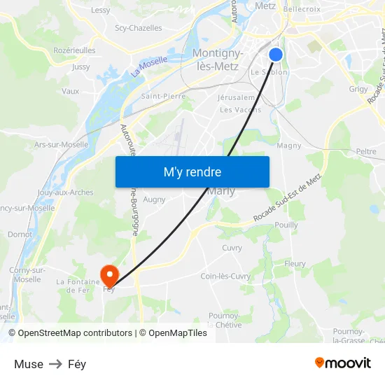 Muse to Féy map