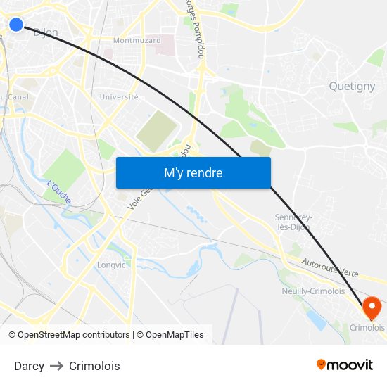 Darcy to Crimolois map