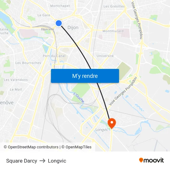 Square Darcy to Longvic map