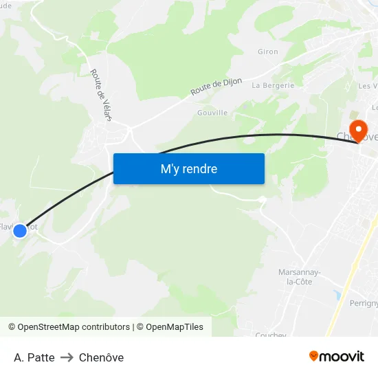 A. Patte to Chenôve map