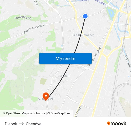 Diebolt to Chenôve map