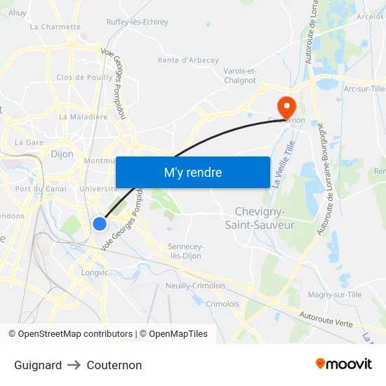 Guignard to Couternon map