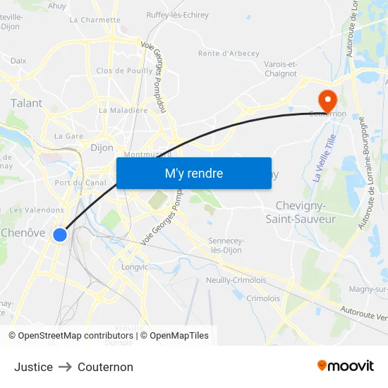 Justice to Couternon map
