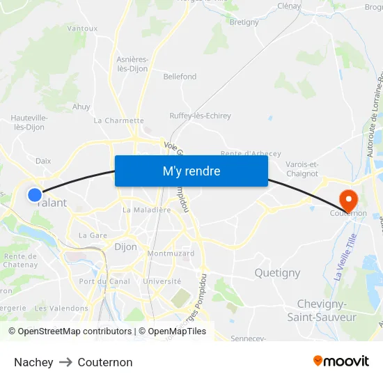 Nachey to Couternon map