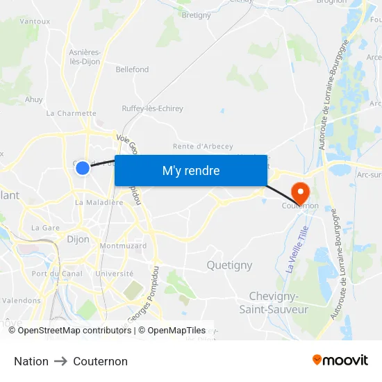 Nation to Couternon map