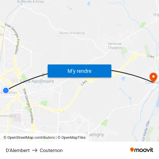 D'Alembert to Couternon map