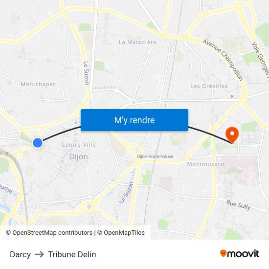 Darcy to Tribune Delin map