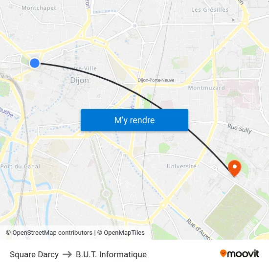 Square Darcy to B.U.T. Informatique map