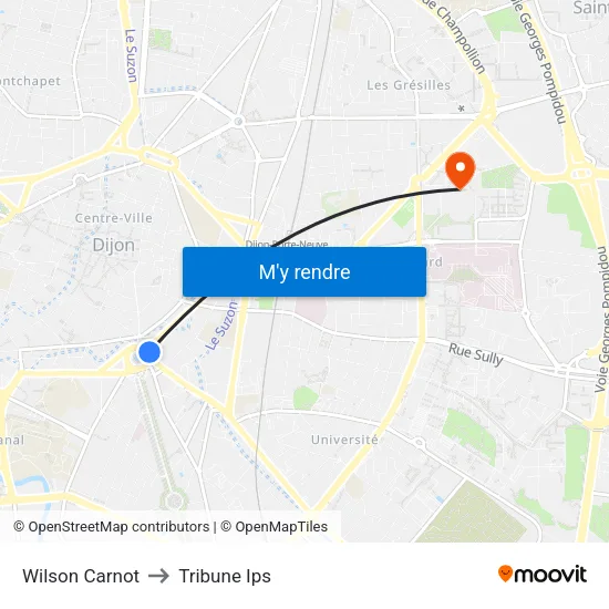 Wilson Carnot to Tribune Ips map