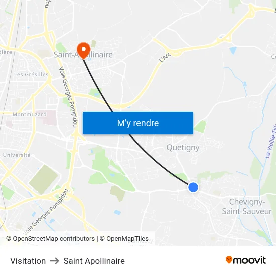 Visitation to Saint Apollinaire map