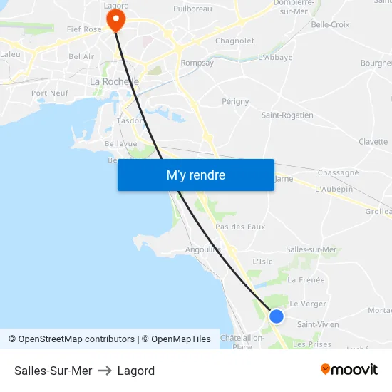 Salles-Sur-Mer to Lagord map