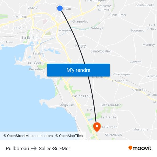 Puilboreau to Salles-Sur-Mer map