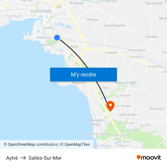 Aytré to Salles-Sur-Mer map