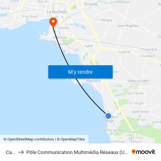 Casino to Pôle Communication Multimédia Réseaux (Université De La Rochelle) map