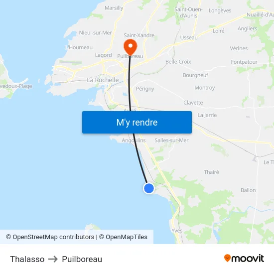 Thalasso to Puilboreau map