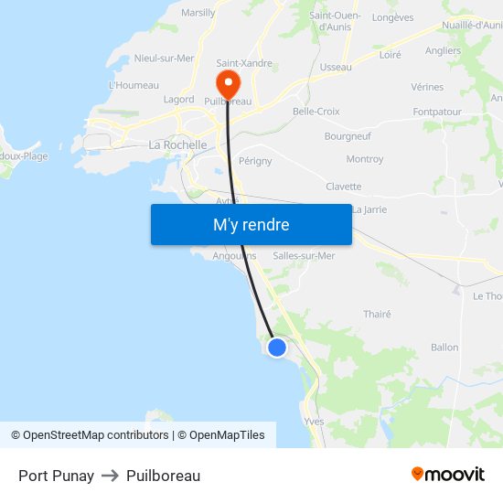 Port Punay to Puilboreau map