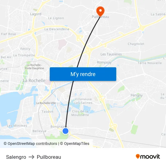 Salengro to Puilboreau map