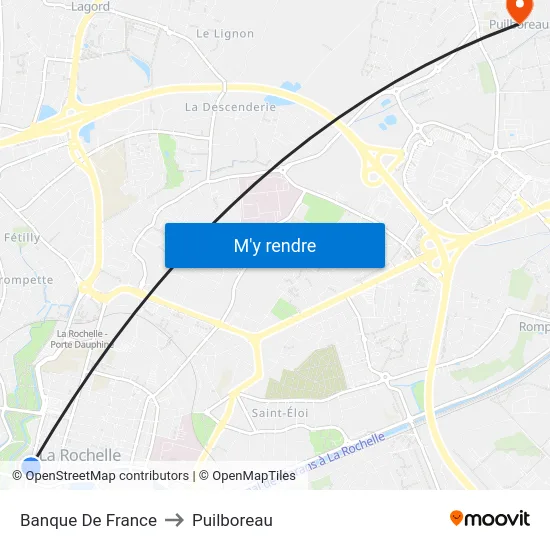 Banque De France to Puilboreau map
