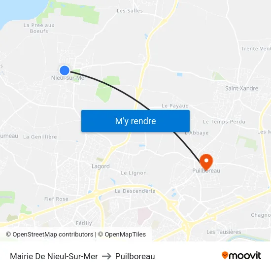 Mairie De Nieul-Sur-Mer to Puilboreau map