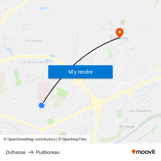 Dufresse to Puilboreau map