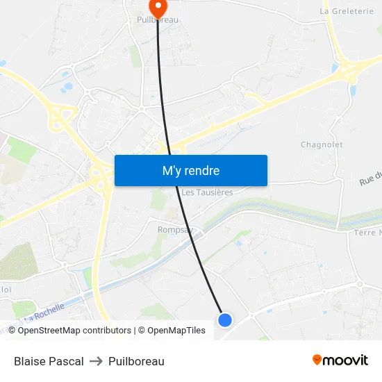 Blaise Pascal to Puilboreau map