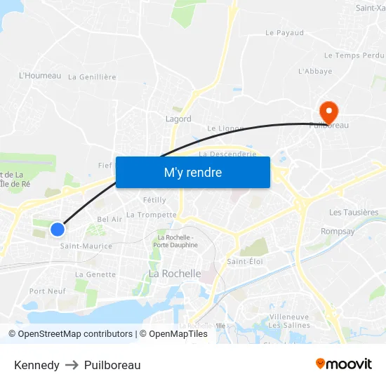 Kennedy to Puilboreau map