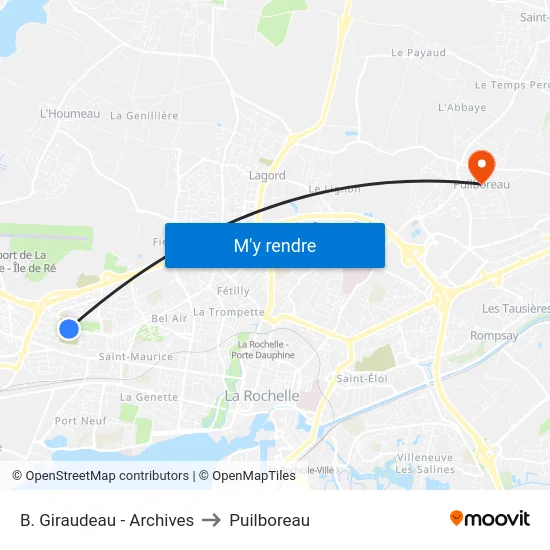 B. Giraudeau - Archives to Puilboreau map