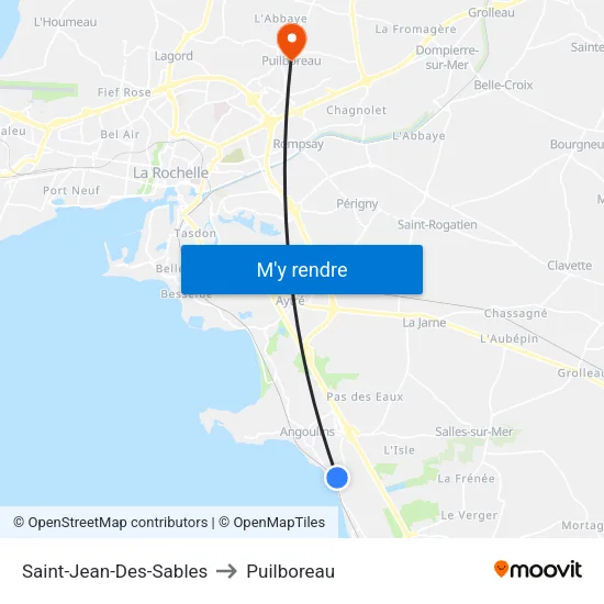 Saint-Jean-Des-Sables to Puilboreau map