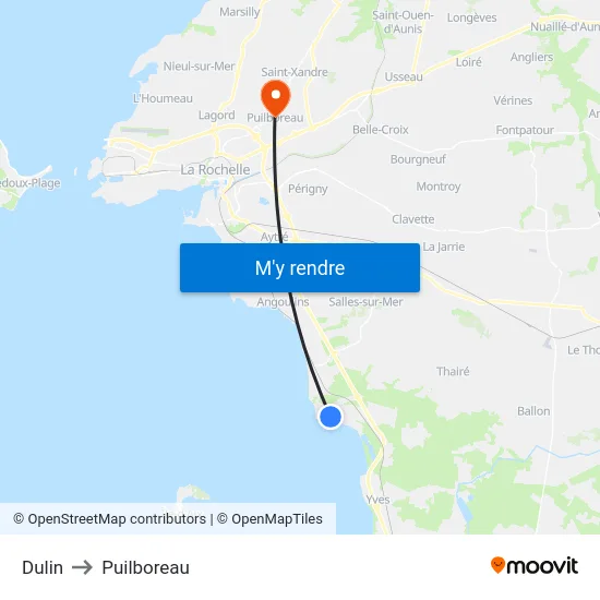 Dulin to Puilboreau map