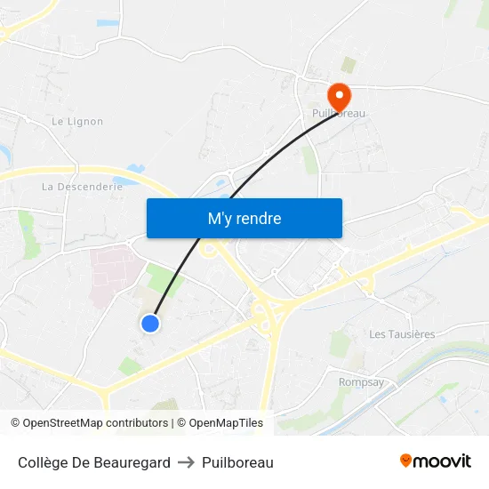 Collège De Beauregard to Puilboreau map