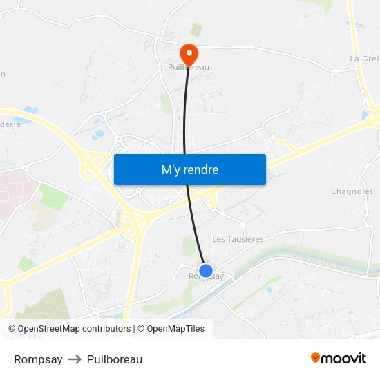 Rompsay to Puilboreau map