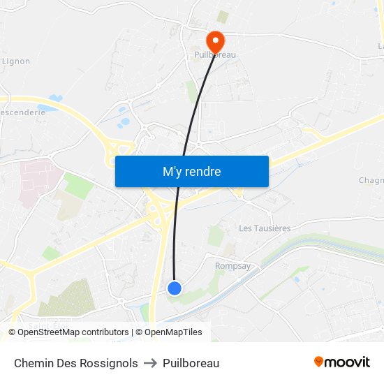 Chemin Des Rossignols to Puilboreau map