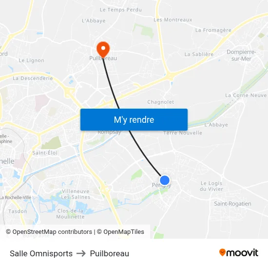 Salle Omnisports to Puilboreau map