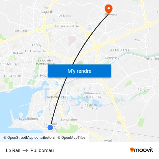 Le Rail to Puilboreau map