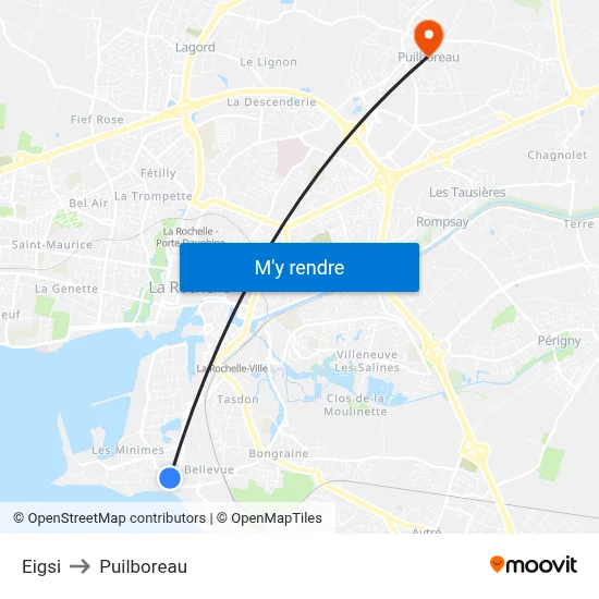 Eigsi to Puilboreau map