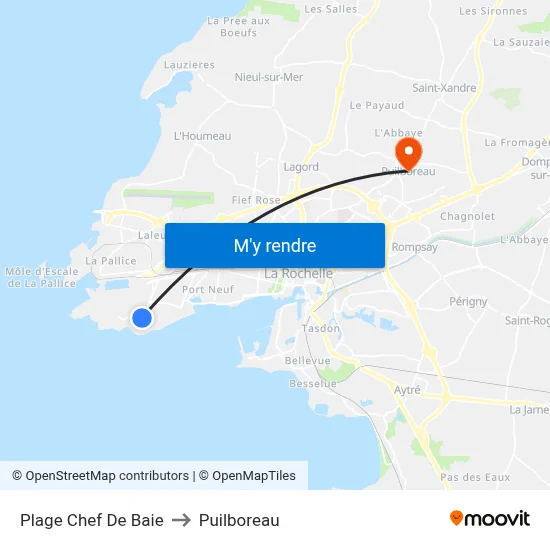 Plage Chef De Baie to Puilboreau map