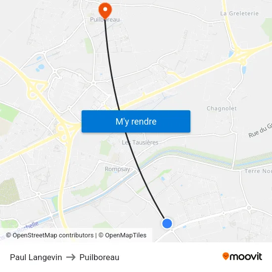 Paul Langevin to Puilboreau map