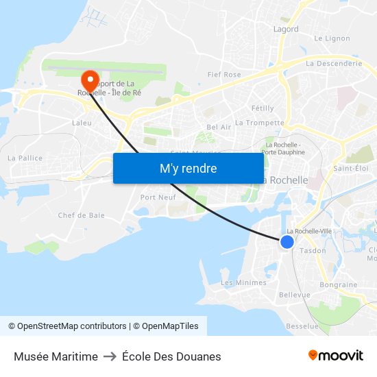 Musée Maritime to École Des Douanes map