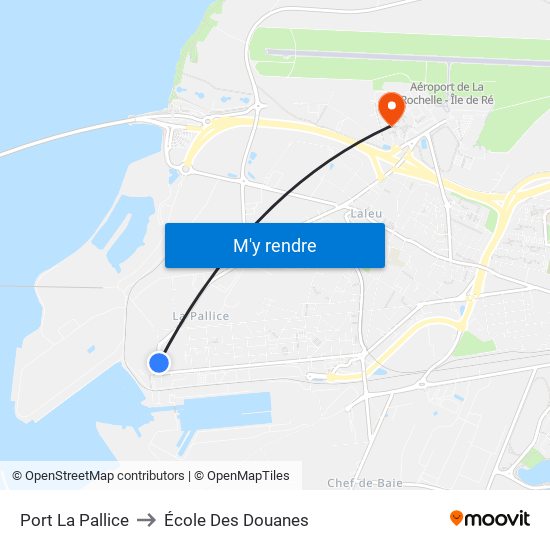 Port La Pallice to École Des Douanes map