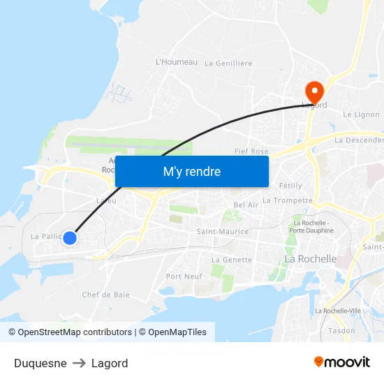 Duquesne to Lagord map