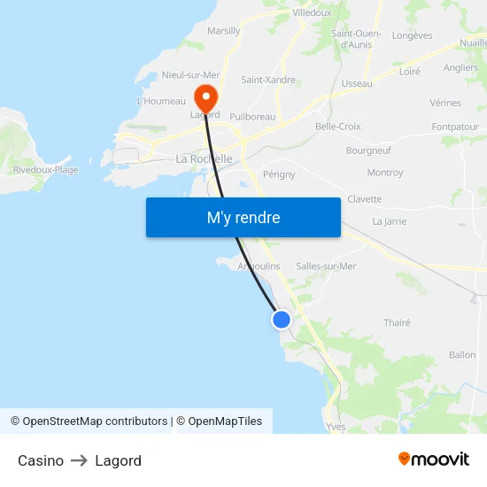 Casino to Lagord map