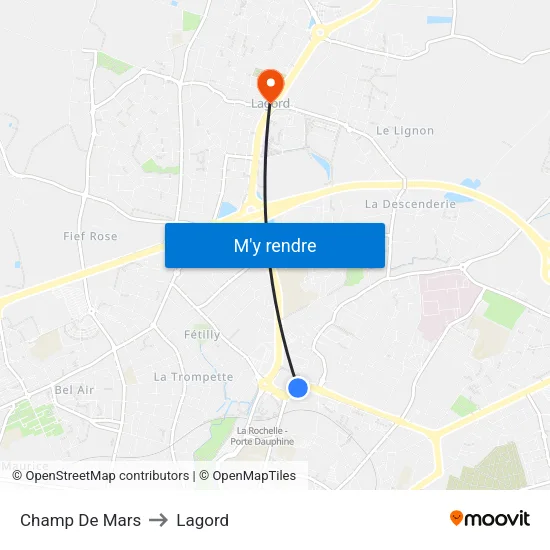 Champ De Mars to Lagord map