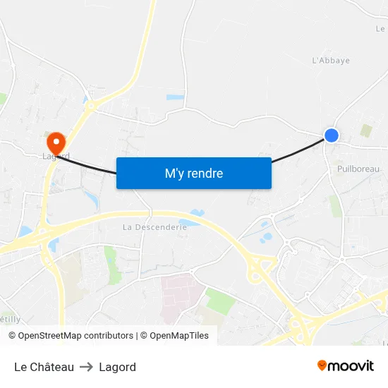 Le Château to Lagord map