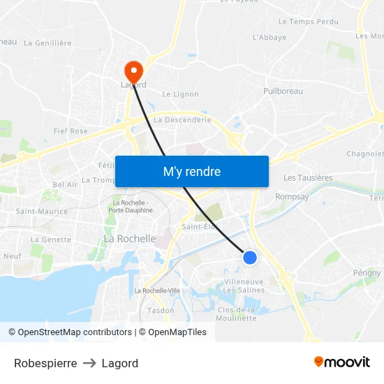 Robespierre to Lagord map