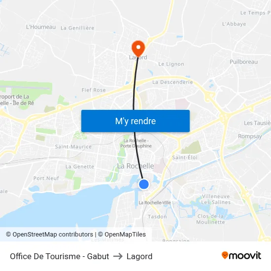 Office De Tourisme - Gabut to Lagord map