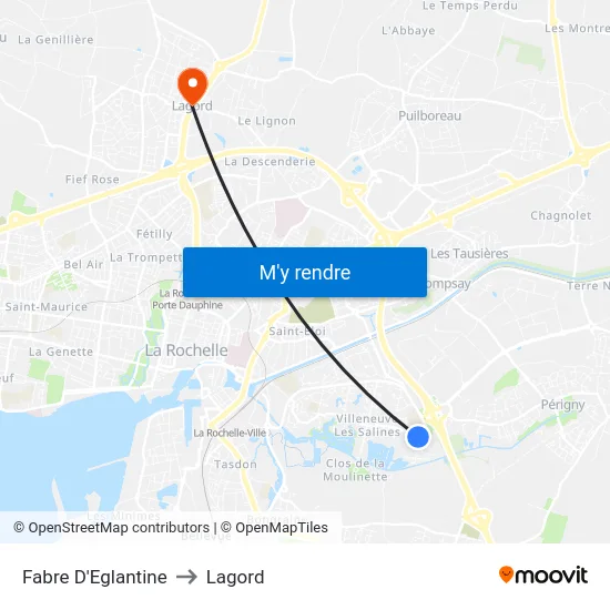 Fabre D'Eglantine to Lagord map