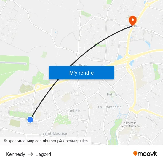 Kennedy to Lagord map