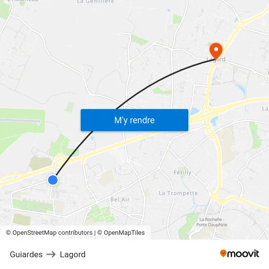 Guiardes to Lagord map