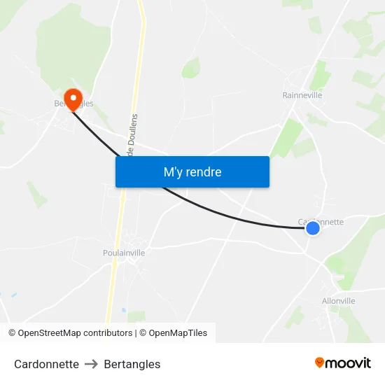 Cardonnette to Bertangles map